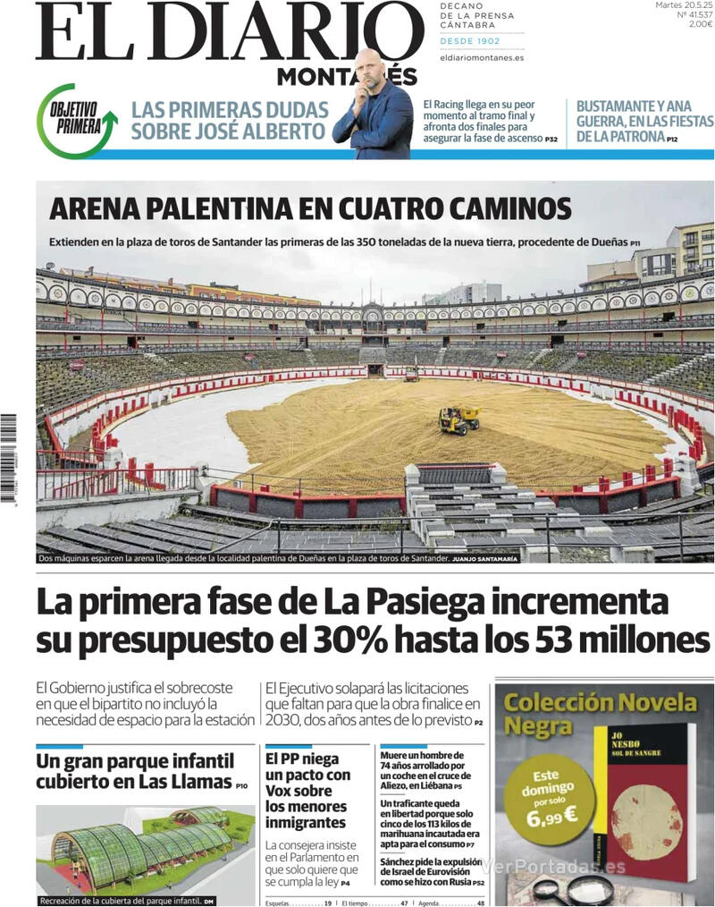 Portada Diario de Navarra 2025-05-20