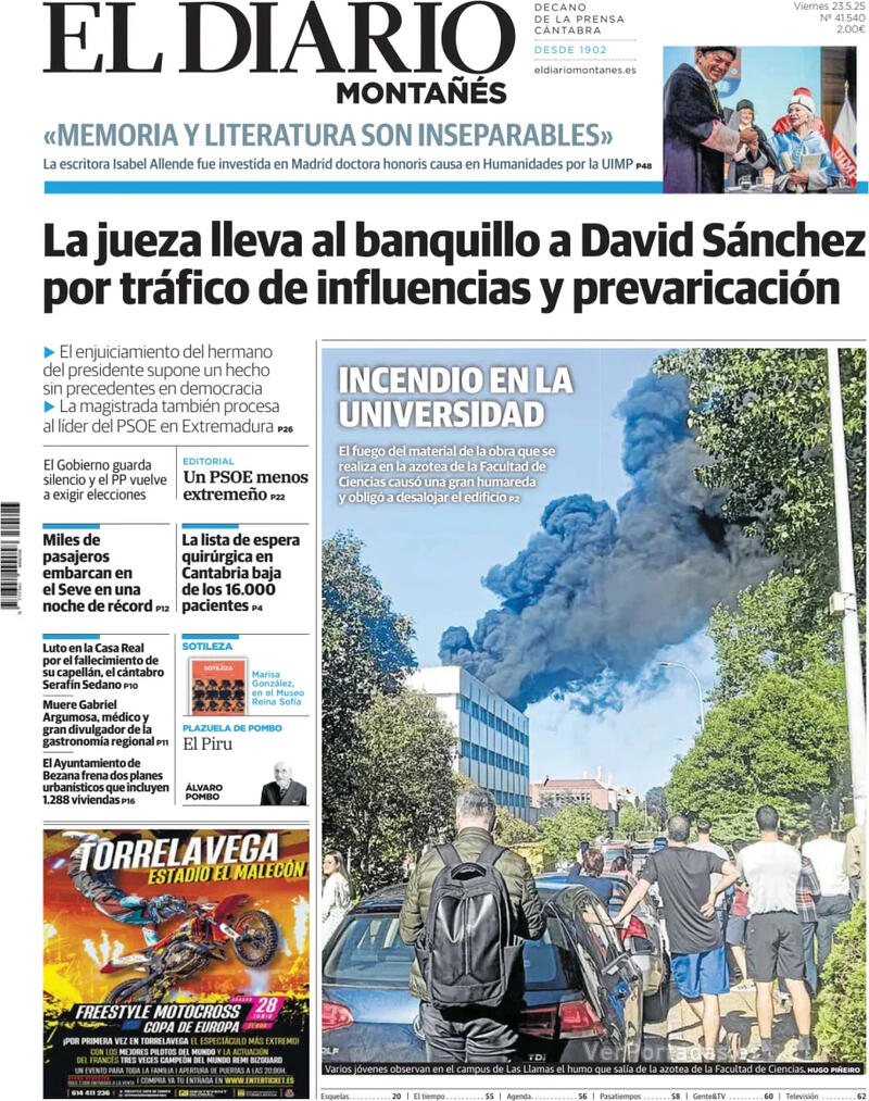 Portada Diario de Navarra 2025-05-23