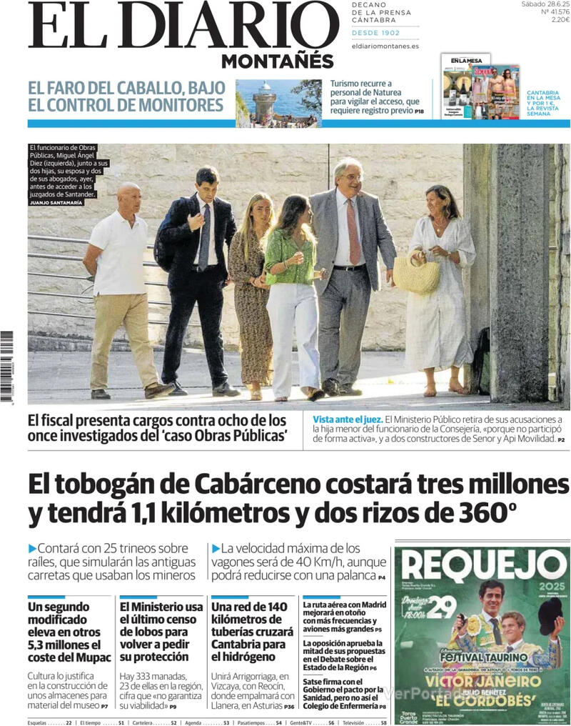 Portada Diario de Navarra 2025-06-28