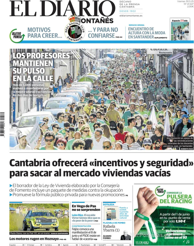 Portada Diario de Navarra 2025-05-30