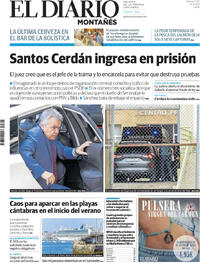 Portada El Diario Montañés 2025-07-01