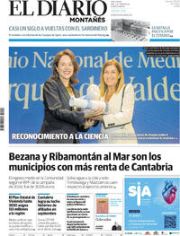 Portada El Diario Montañés 2025-10-03