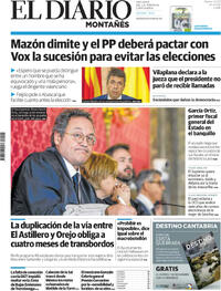 Portada El Diario Montañés 2025-11-04