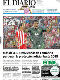 Portada El Diario Montañés 2025-09-08