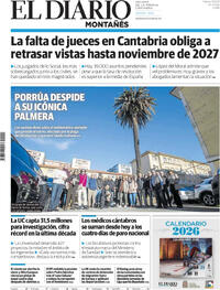 Portada El Diario Montañés 2025-12-09