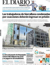 Portada El Diario Montañés 2025-11-15