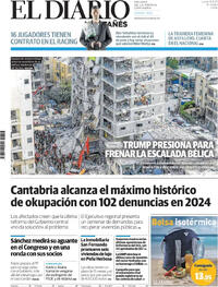 Portada El Diario Montañés 2025-06-16