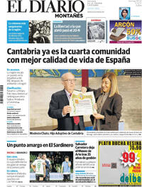Portada El Diario Montañés 2025-11-16