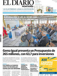 Portada El Diario Montañés 2025-10-18
