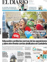 Portada El Diario Montañés 2025-11-18