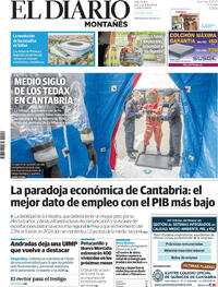 Portada El Diario Montañés 2025-10-19