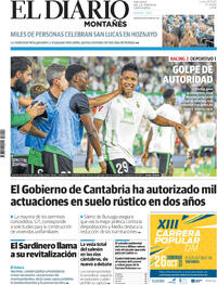 Portada El Diario Montañés 2025-10-20