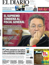 Portada El Diario Montañés 2025-11-21