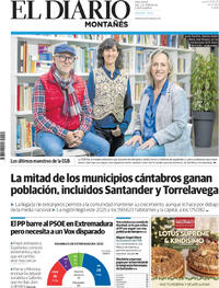 Portada El Diario Montañés 2025-12-22