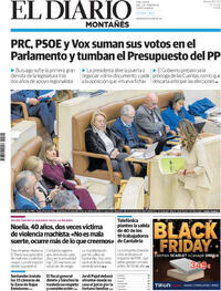 Portada El Diario Montañés 2025-11-25