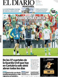 Portada El Diario Montañés 2025-05-26