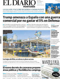 Portada El Diario Montañés 2025-06-26