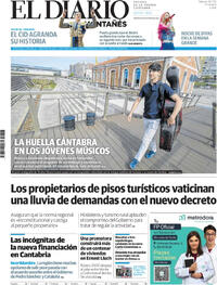 Portada El Diario Montañés 2025-07-26
