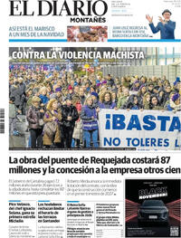 Portada El Diario Montañés 2025-11-26