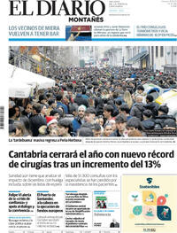 Portada El Diario Montañés 2025-12-26