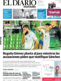 Portada El Diario Montañés 2025-09-28