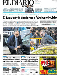 Portada El Diario Montañés 2025-11-28