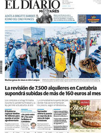 Portada El Diario Montañés 2025-12-29