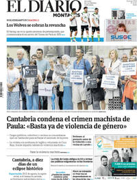 Portada El Diario Montañés 2026-08-02