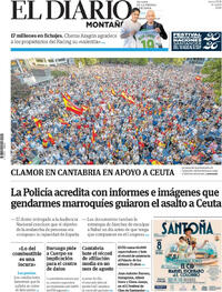 Portada El Diario Montañés 2026-09-03