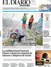 Portada periódico El Diario Montañés