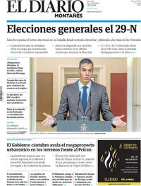 Portada periódico El Diario Montañés