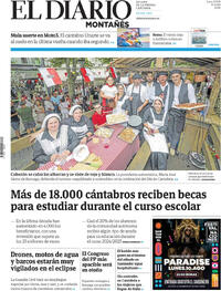 Portada El Diario Montañés 2026-08-10