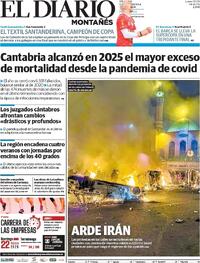 Portada El Diario Montañés 2026-01-12