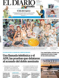 Portada El Diario Montañés 2026-08-16