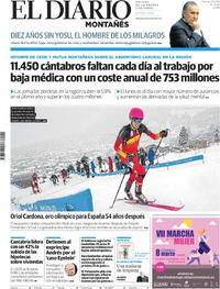 Portada El Diario Montañés 2026-02-20