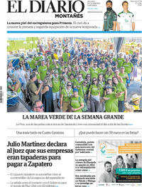 Portada El Diario Montañés 2026-07-22