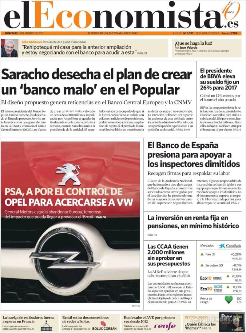 Portada Expansión 2017-02-15