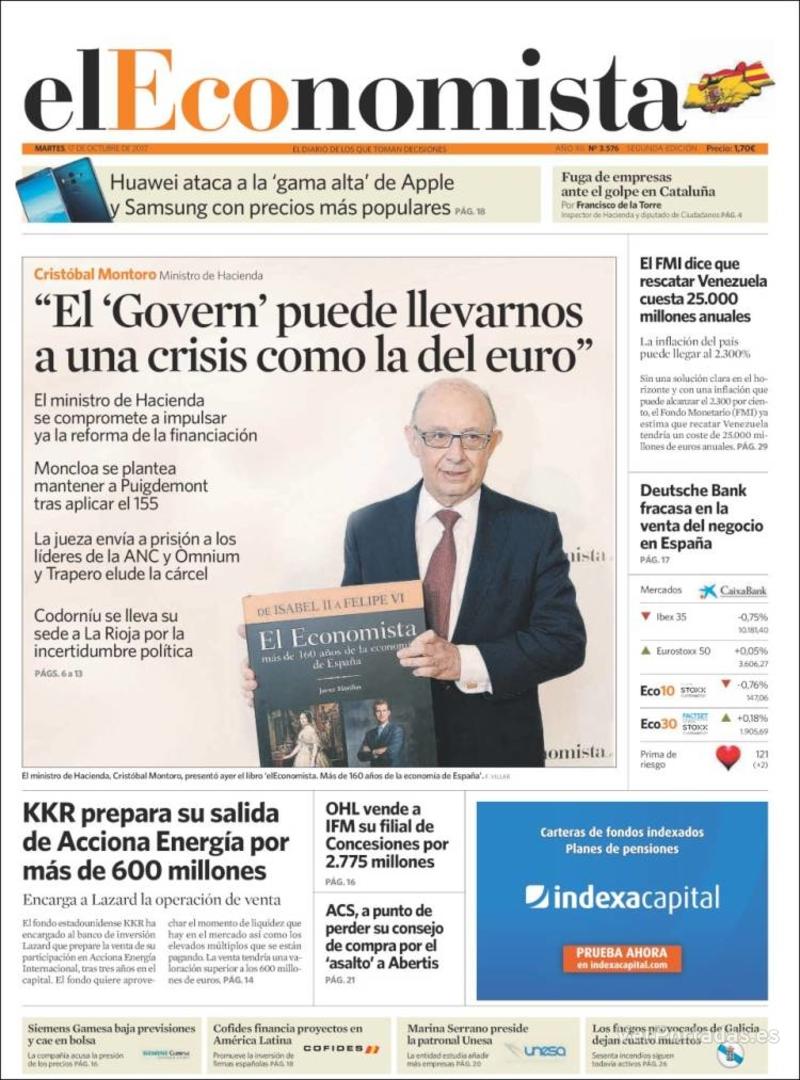 Portada Expansión 2017-10-17