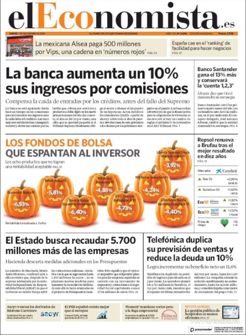 Portada Expansión 2018-11-01
