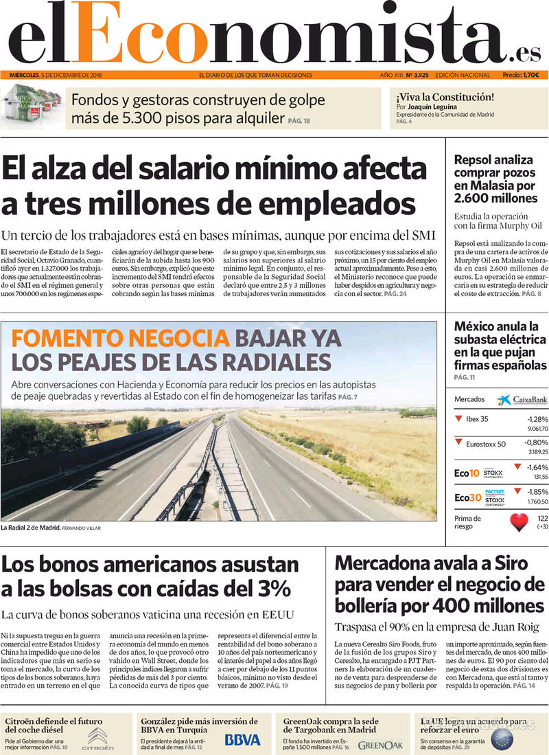 Portada Expansión 2018-12-05