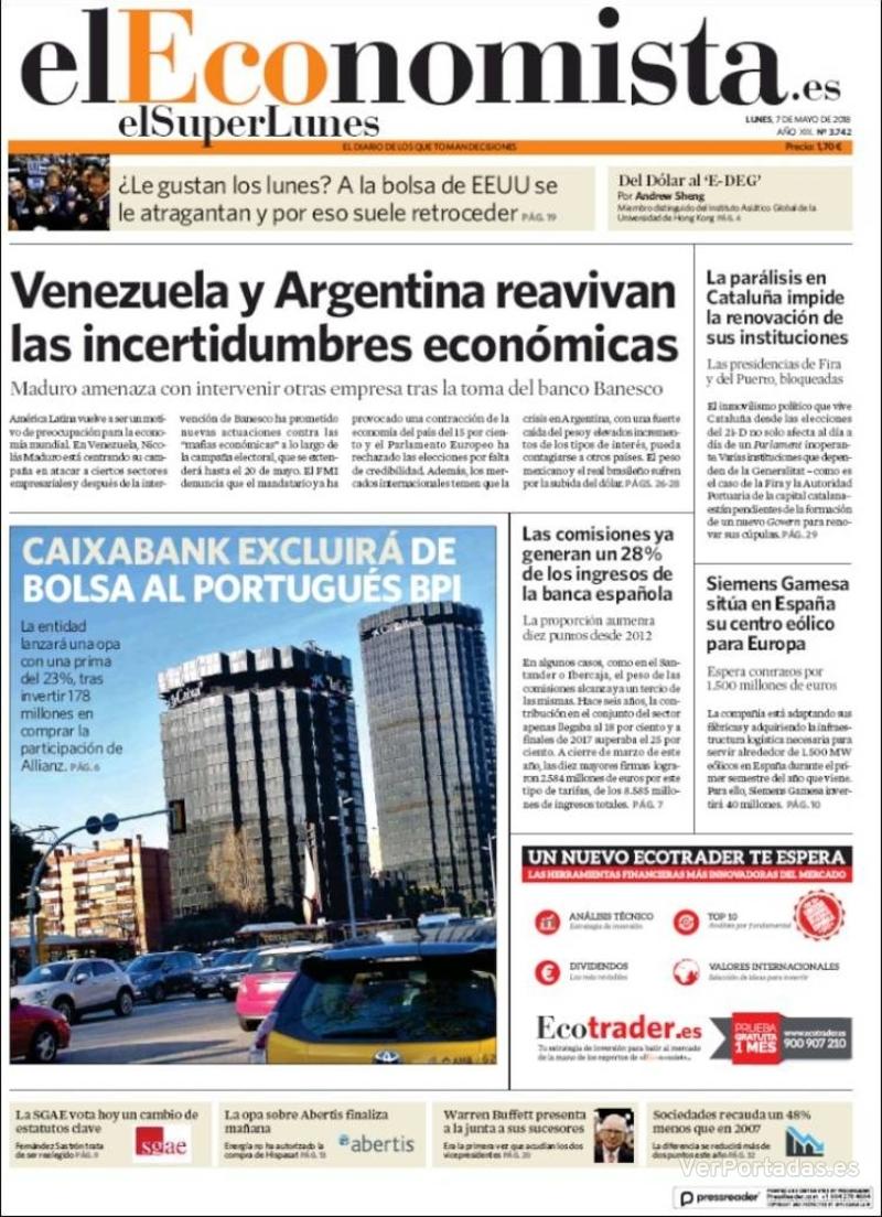 Portada Expansión 2018-05-07