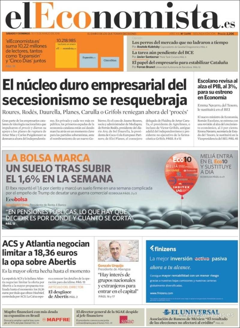Portada Expansión 2018-03-10