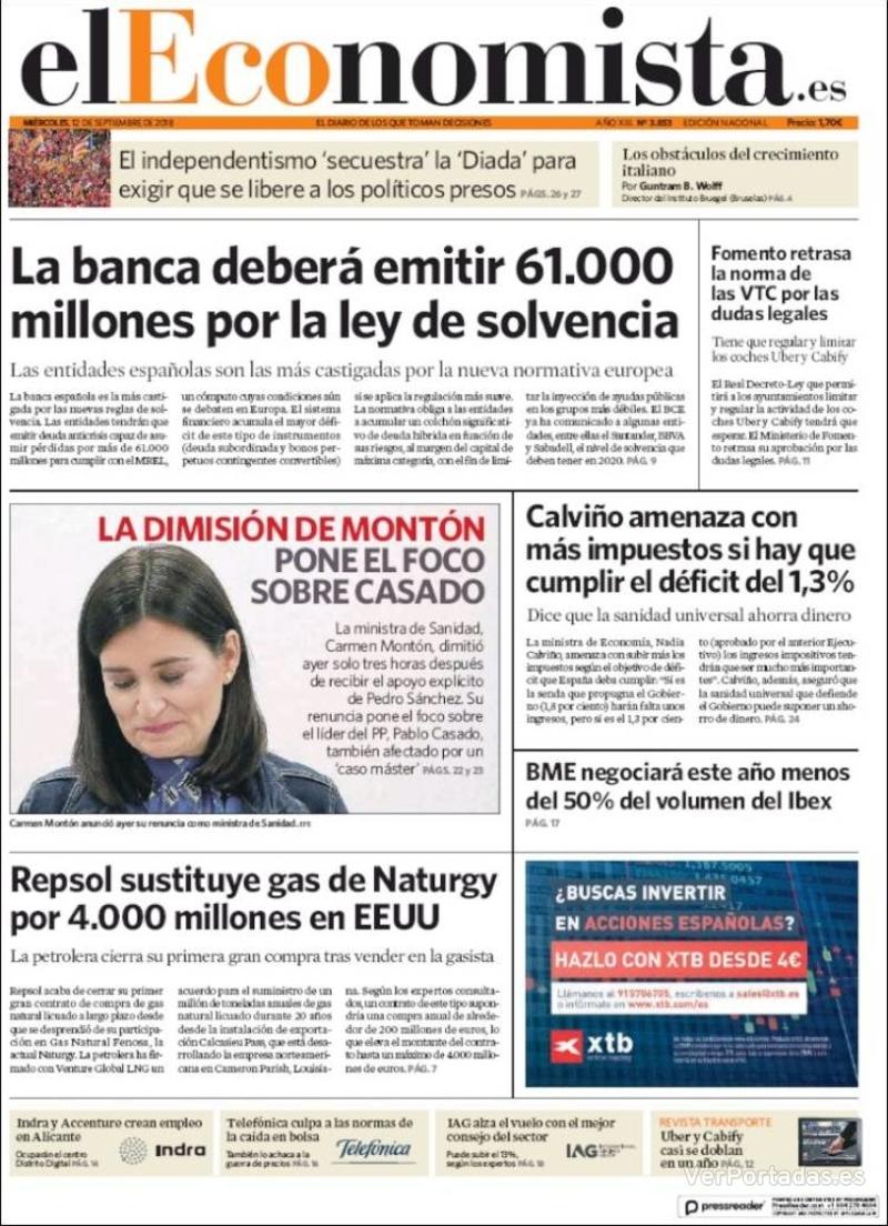 Portada Expansión 2018-09-12