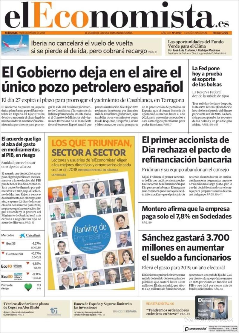 Portada Expansión 2018-12-19