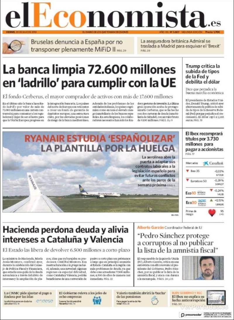 Portada Expansión 2018-07-20