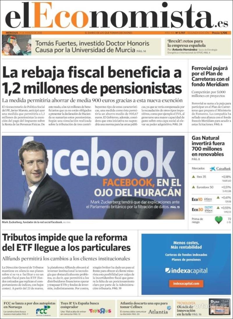 Portada Expansión 2018-03-21