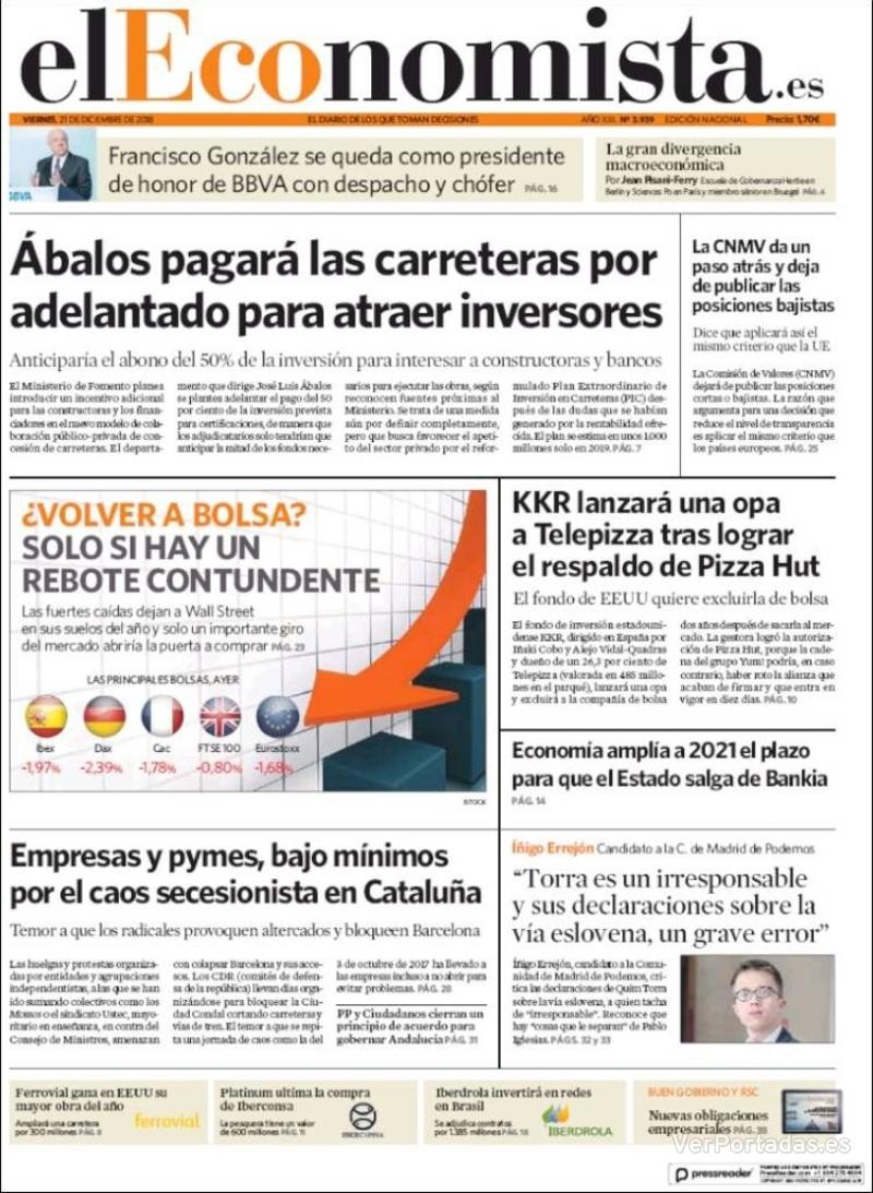 Portada Expansión 2018-12-21