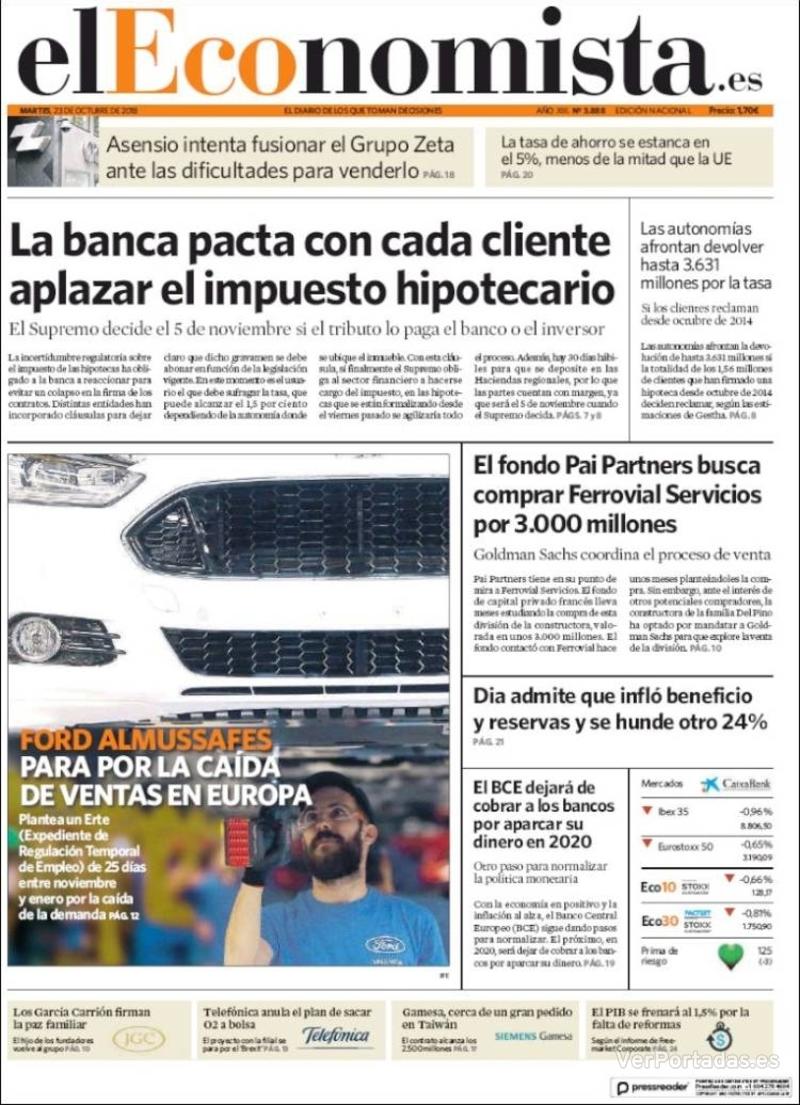 Portada Expansión 2018-10-23