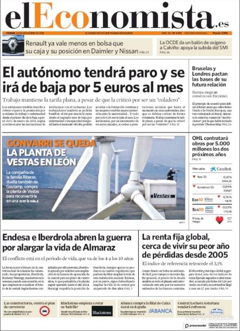 Portada Expansión 2018-11-23