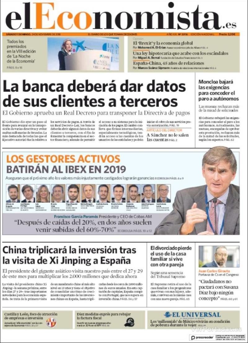 Portada Expansión 2018-11-24